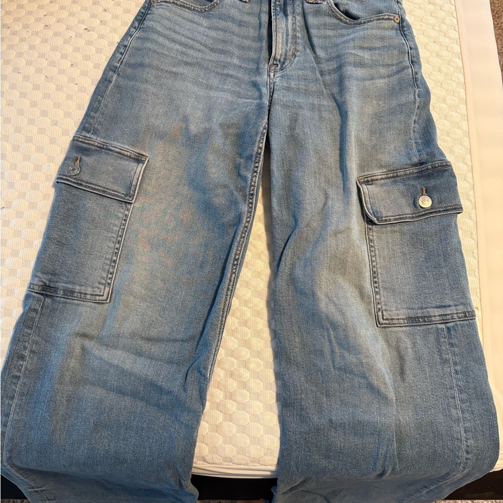 American Eagle Outfitters Light Denim Jeans Cargo